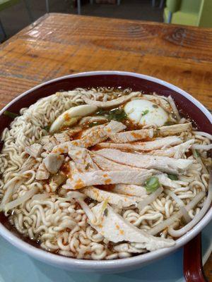 Spicy chicken noodle soup