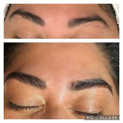 First time micro blading eyebrows