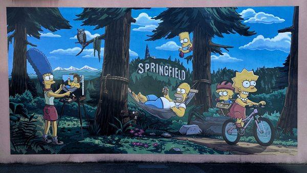 The Simpsons Mural