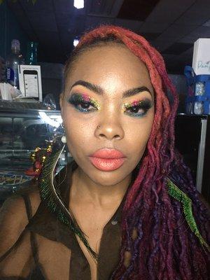 Caribbean  makeup Look