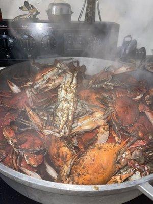 Medium Male Crabs from Joe's heavy seasoning & delicious