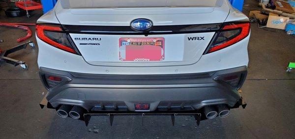 2022 Subaru WRX Aeroflow Dynamics rear diffuser