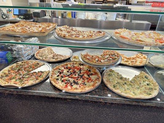 Variety of pizza