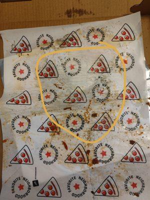 pizza pie parchment paper some ink came off if you leave the pizza in the fridge