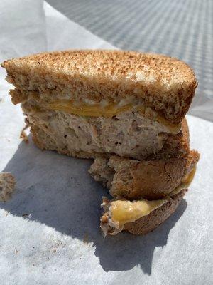 Tuna melt sandwich. Blue Heron, April 2021.