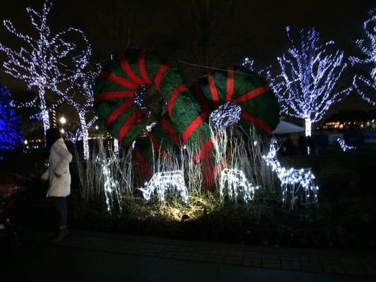 Holiday lights at Newport Town Square