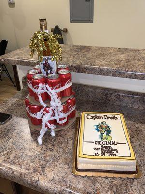 Sons 21st Captain Morgan Bday cake