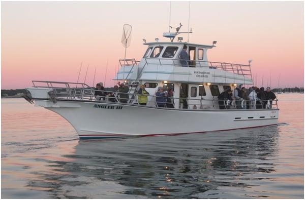 ANGLER III is a 50ft Arrow Yacht Can accommodate up to 38 passengers. Modern, clean and comfortable.