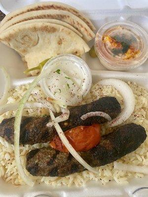 4. Kafta Kabob Plate