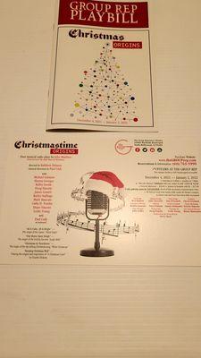 "Christmastime Origins" - Playbill & Postcard (12/04/21). @TheGroupRepTheatre #NorthHollywood #Theatre #Plays #LivePerformance