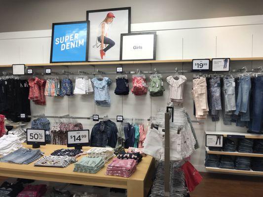 Inside the Gap Factory Outlet store.