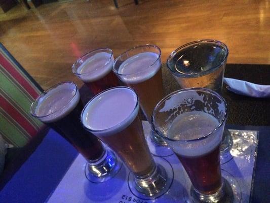 Beer flights available. 4 for $8, 5 for $10, or 6 for $12