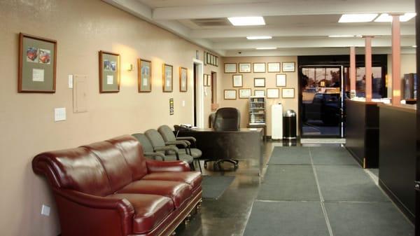 Relax in our clean and spacious  waiting area