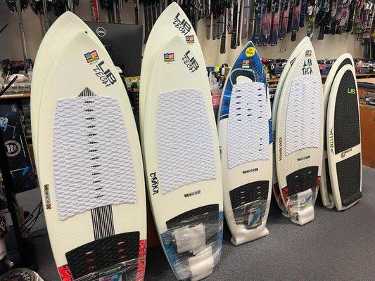 During the summer season we have a top of the line selection of wake surf boards and wake boards!