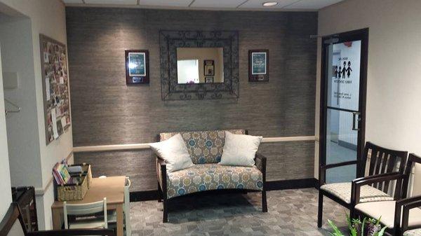 This is our waiting room... here at Main Line Family Dentistry we try to stay as 'on time' as possible