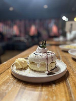 Blueberry Cheesecake Soufflé Pancake