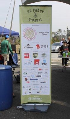 Proud to sponsor the St. Paddy O' Pedal Bike Ride to Conquer Childhood Cancer!