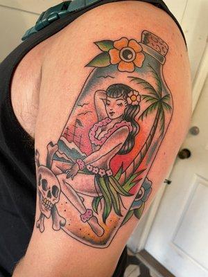 Bottle of Paradise Tattoo