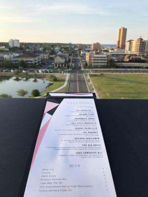 Menu with a view