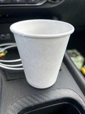 Little not good may be medium cup cover water with ice .