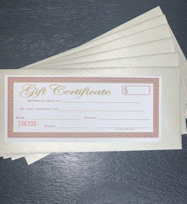 Gift certificates available. Facials make a great gift!