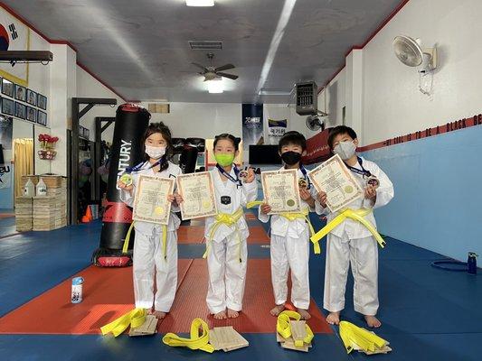 March 5th Belt Testing. Congratulations to all of our newly promoted students. We are all very proud of each one of you!