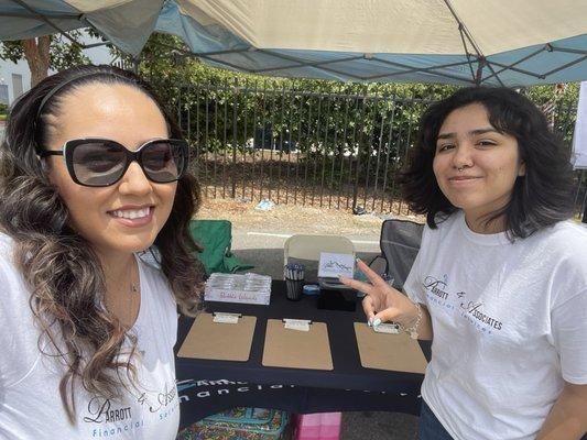 Esmeralda & Elisa working hard.