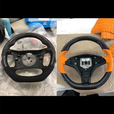 Steering wheel recovering.