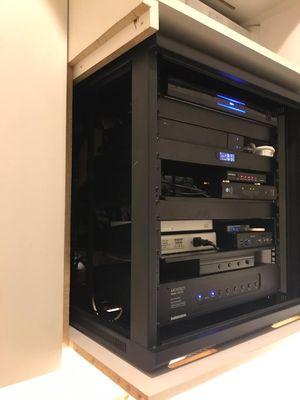 A/V Rack and equipment setup