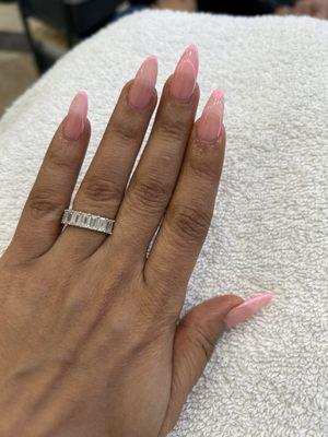 Fun pink flirty nails