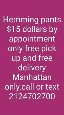 Call or text 2124702700 appointment only.