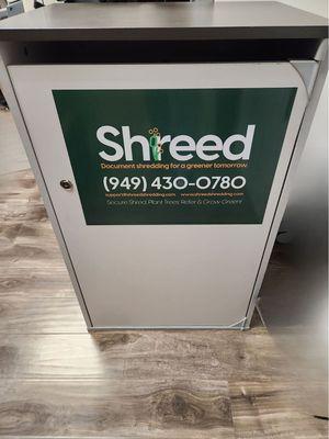 On-site photo of Shreed's shredding console