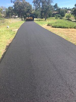 New paving on driveway