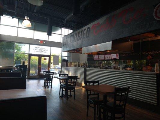 Dinning and Prep area inside Twisted Kitchen