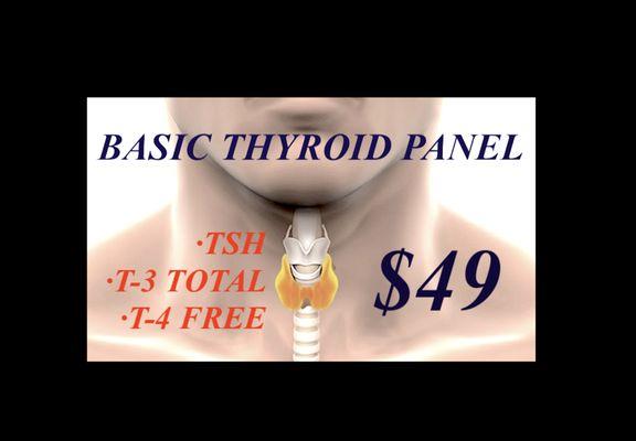 Thyroid panel $49