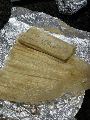 Verde chicken tamale