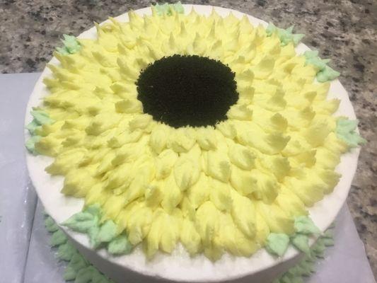 Sunflower cake for a clients birthday, it went with the #4 cake below to make a 40th Birthday cake!