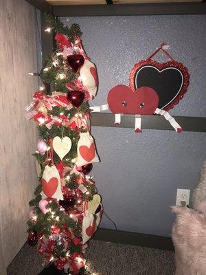 Valentines Christmas tree.