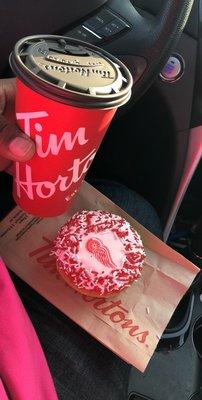 Americano and Red Wing donut