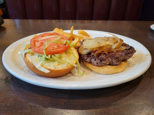 Angus Beef Burger with fries