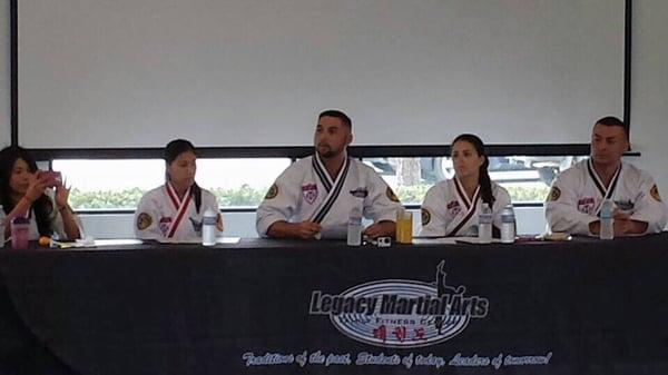 Black Belt judging panel this past weekend at Legacy Martial Arts