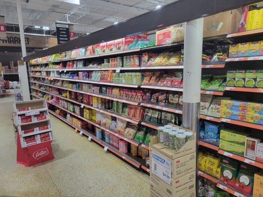 Asian snacks on only one side of an aisle and even then, it was about 70% of the whole aisle length. :(