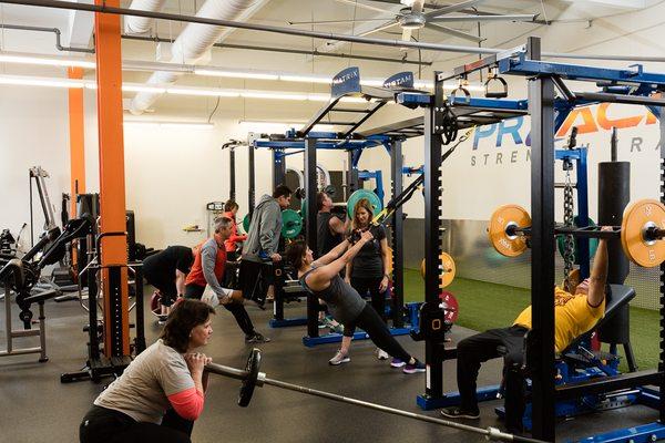 1" Flooring for Olympic Lifts, 25 yards of Turf, Top of Line Equipment, Kettlebells, A Training Studio for Everyone