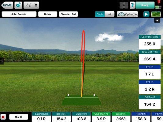 Flightscope readings for a draw. Get to the root of the problem, if any quickly. Take the guesswork out of the equation.