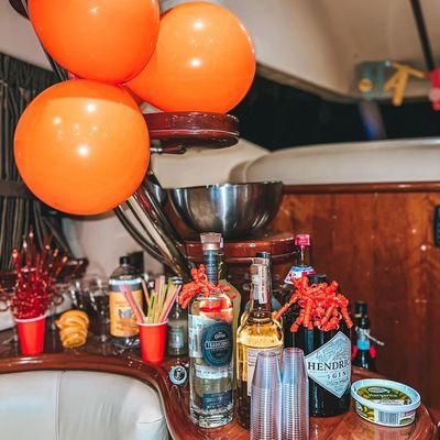 Orange yacht party