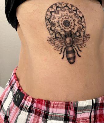 Mandala Bee Tattoo - 9/6/21 by Tristen