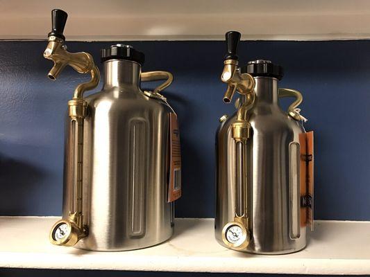 High-end, pressurized growlers, looking sexy on the shelf. :P