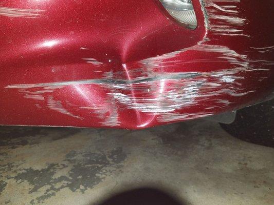 Front bumper damage