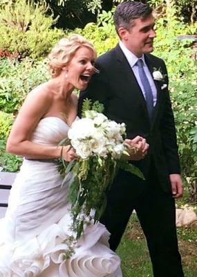 Bouquet walking out @ ranch house ojai