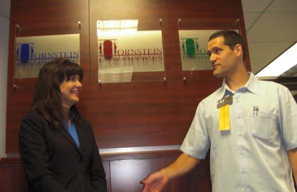 Steve Hornstein with Diana from the Woodland Hills-Tarzana Chamber of Commerce